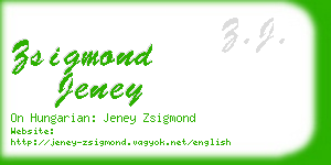 zsigmond jeney business card